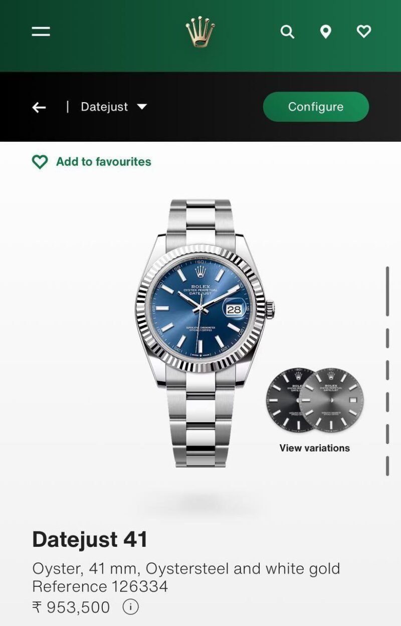 ROLEX OYSTER PERPETUAL DATEJUST PREMIUM