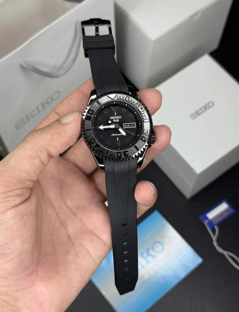 SEIKO SPRD AUTOMATIC OPEN BACK BLACK