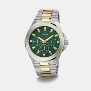 GUESS MULTIFUNCTION STAINLESS STEEL GREEN DIAL 7AAA