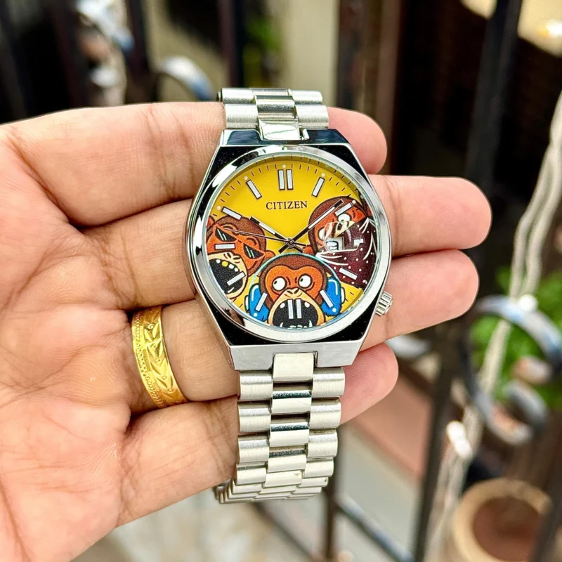 CITIZEN YELLOW MULTICOLOUR ARTISTIC DIAL PREMIUM