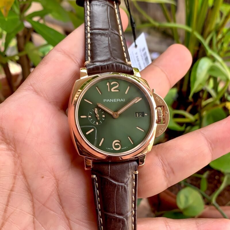 Luminor Panerai Due Rosegold Green