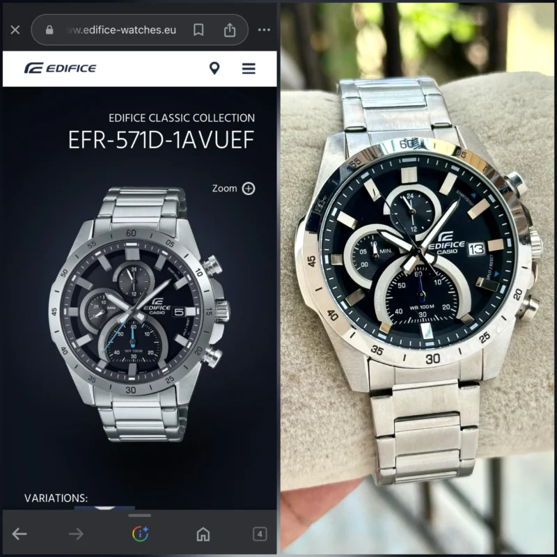 Casio Edifice EFR-571DB-1A1VUE Chronograph 5 Colors