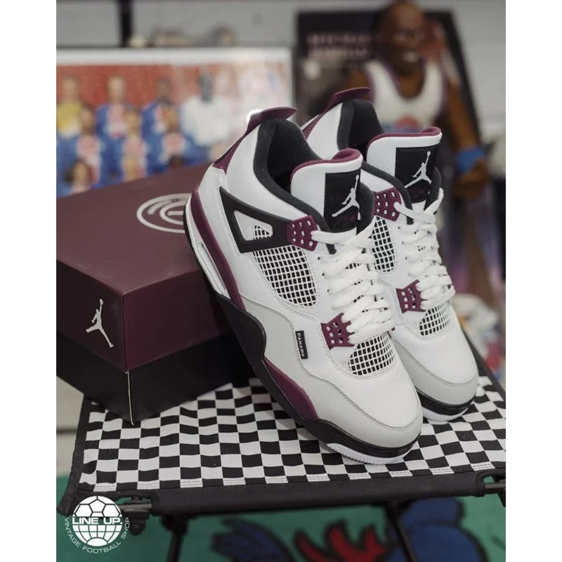 Premium Nike Air Jordan Retro 4 PSG GS Paris Saint German Shoes for Men (BS332)