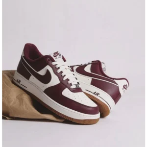 Trendy Nike Airforce 1 Low College Pack Night Maroon Shoes for Men (SOH101)