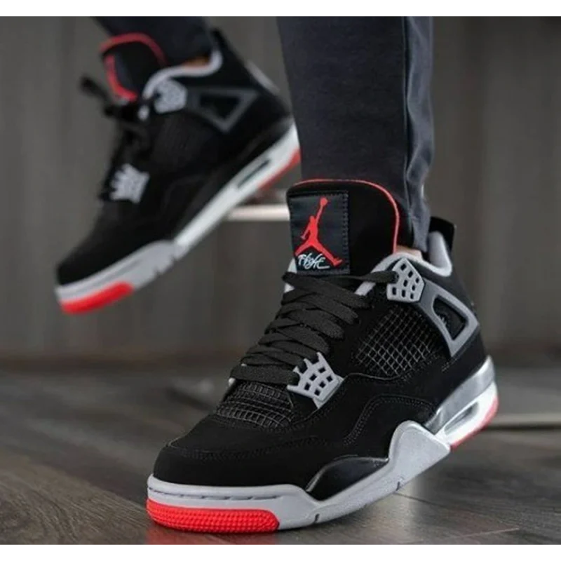 Trendy Jordan Retro 4 Bred Shoes for Men (SOH90)