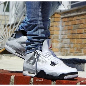 Trendy Jordan Retro 4 White Cement Semi UA Shoes for Men (SOH89)