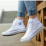 Trendy Converse All Star White Long Shoes for Men (GF185)