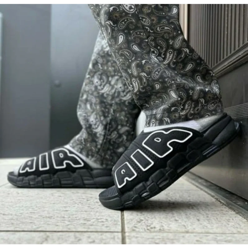 Imported Nike Uptempo Slides Black (SOS2622)