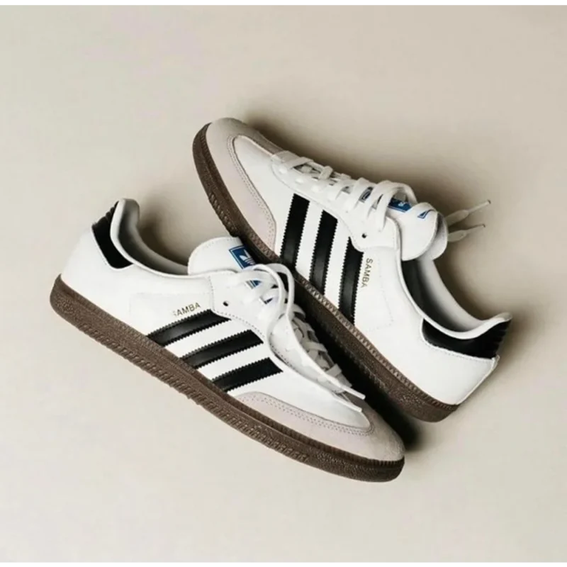 Stylish Adidas Samba White to Black Shoes for Men (SW4810)