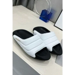 Imported Balmain Slides Black White (SOS2611)