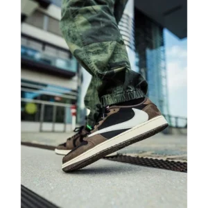Premium Travis Scott X Air Jordan 1 Low Og Dark Mocha Shoes for Men (HOF97)