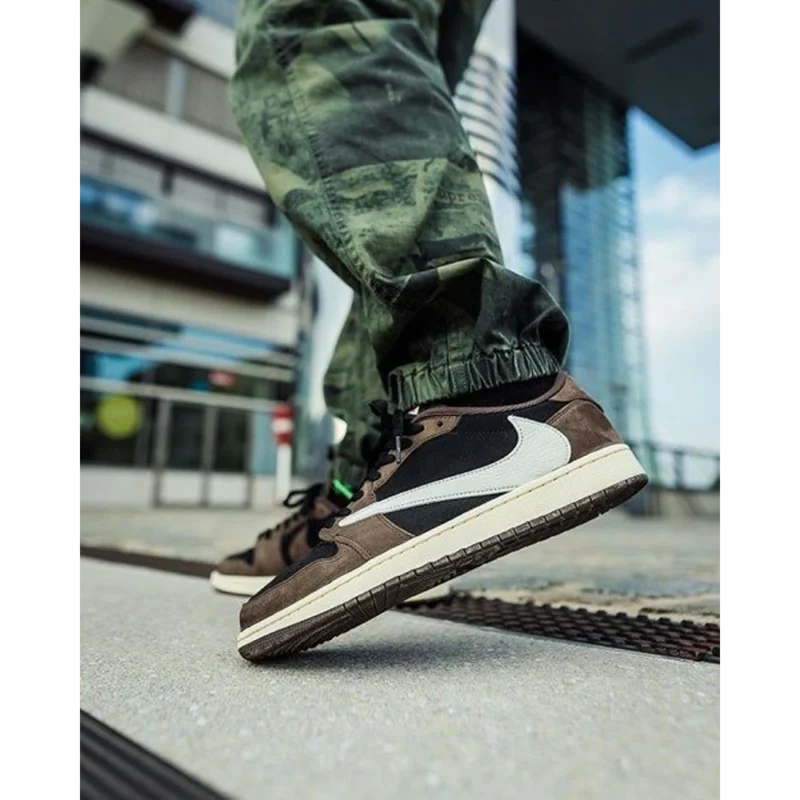 Premium Travis Scott X Air Jordan 1 Low Og Dark Mocha Shoes for Men (HOF97)