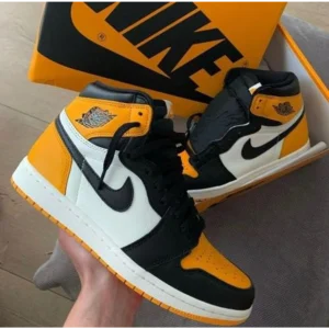 Imported Air Jordan Retro 1 Taxi Yellow Shoes for Men (SOH36)