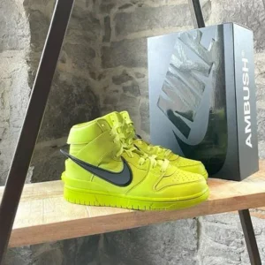 Trendy Nike Dunk High X Ambush Flash Lime Fix Shoes for Men (BS344)