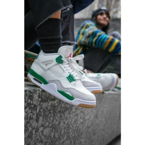 Imported Nike Air Jordan Retro 4 Pine Green Shoes for Men (AME274)