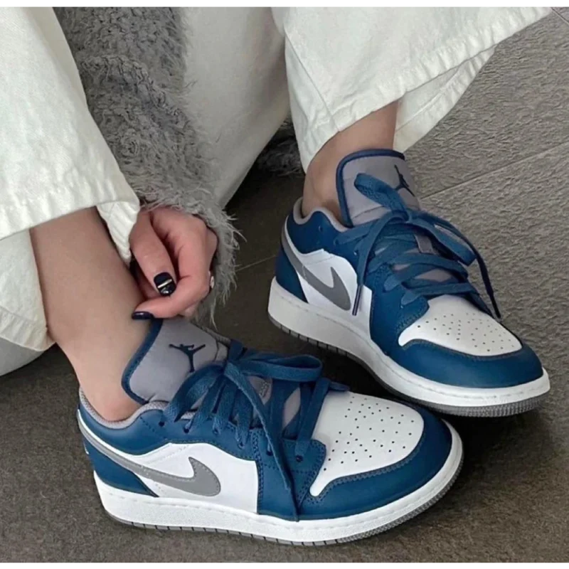 Trendy Air Jordan 1 Low True Blue Shoes for Men (BS342)