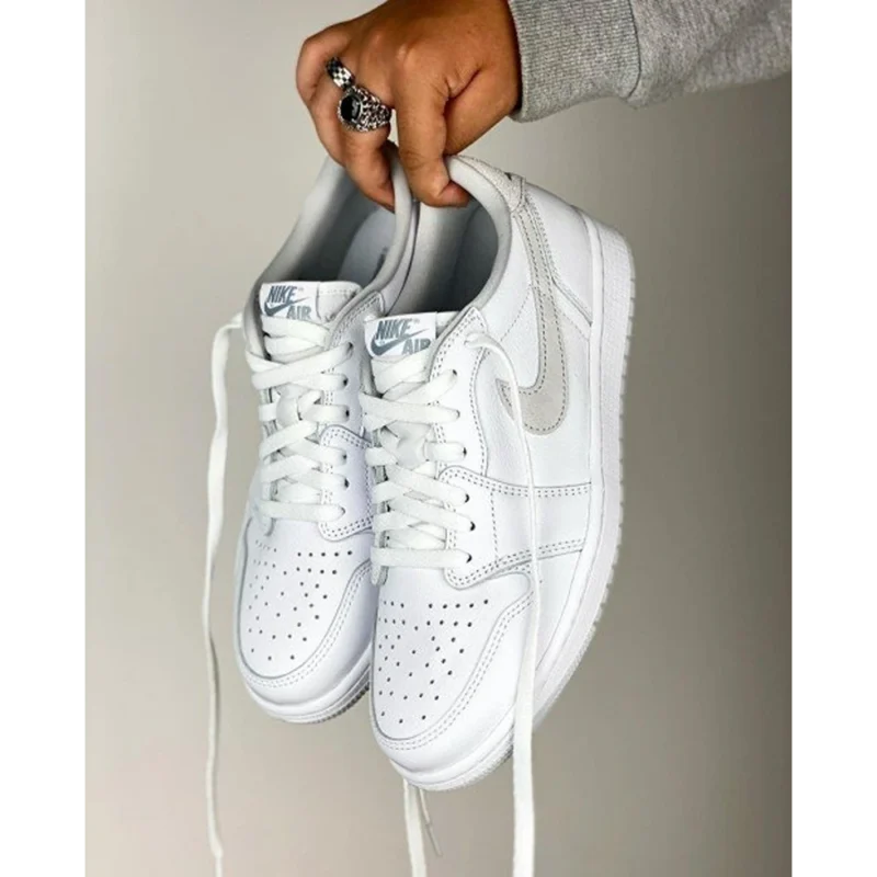 Classy Jordan Retro 1 Low Neutral Grey Shoes for Men (SOH69)