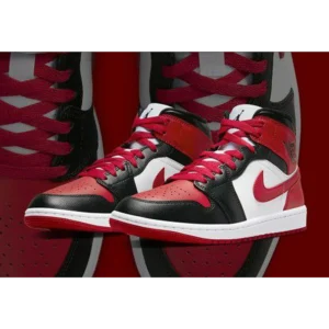 Imported Nike Air Jordan 1 Mid Alternate Bred Toe Shoes for Men (AME259)