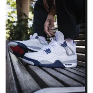 Trendy Air Jordan Retro 4 Midnight Navy GS Shoes for Men (GF164)