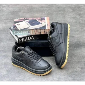 Trendy Nike Airforce 1 Luxe Black Gum Shoes for Men (BS334)
