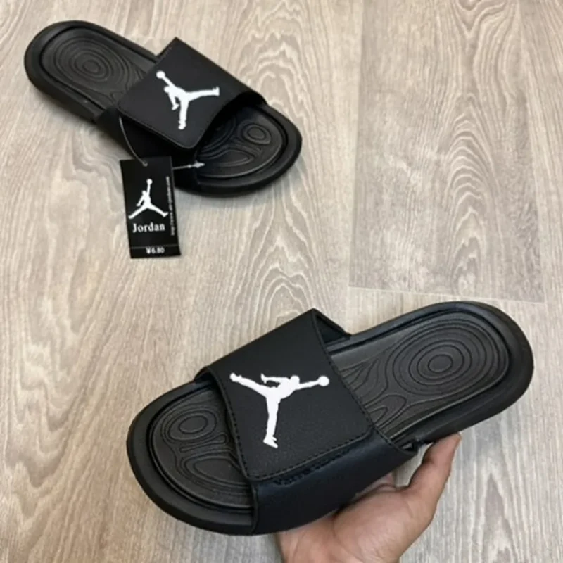 Premium Air Jordan Hydro 6 Black White Flip Flop (HS80)