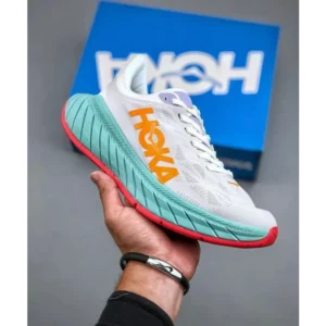 Classy Hoka Carbon X2 White Orange Shoes for Men (SW4753)