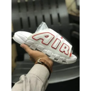 Classy Nike Uptempo Slides Red White (DW1005)