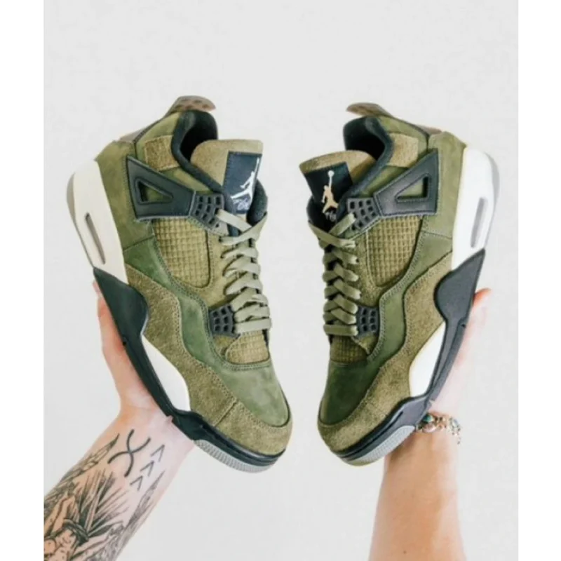 Imported Men's Nike Air Jordan 4 Craft Olive Semi UA (TD120)