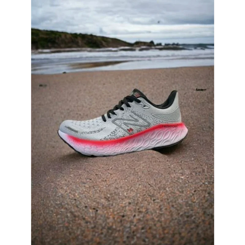 Classy New Balance Fresh Foam 1080 V12 Grey Red Shoes for Men (SOH62)