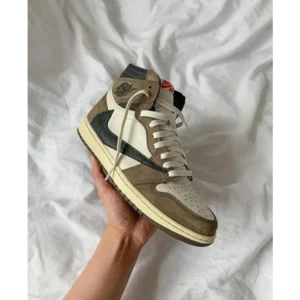 Imported Nike Air Jordan Retro 1 High X Travis Scott Shoes for Men (HOF74)