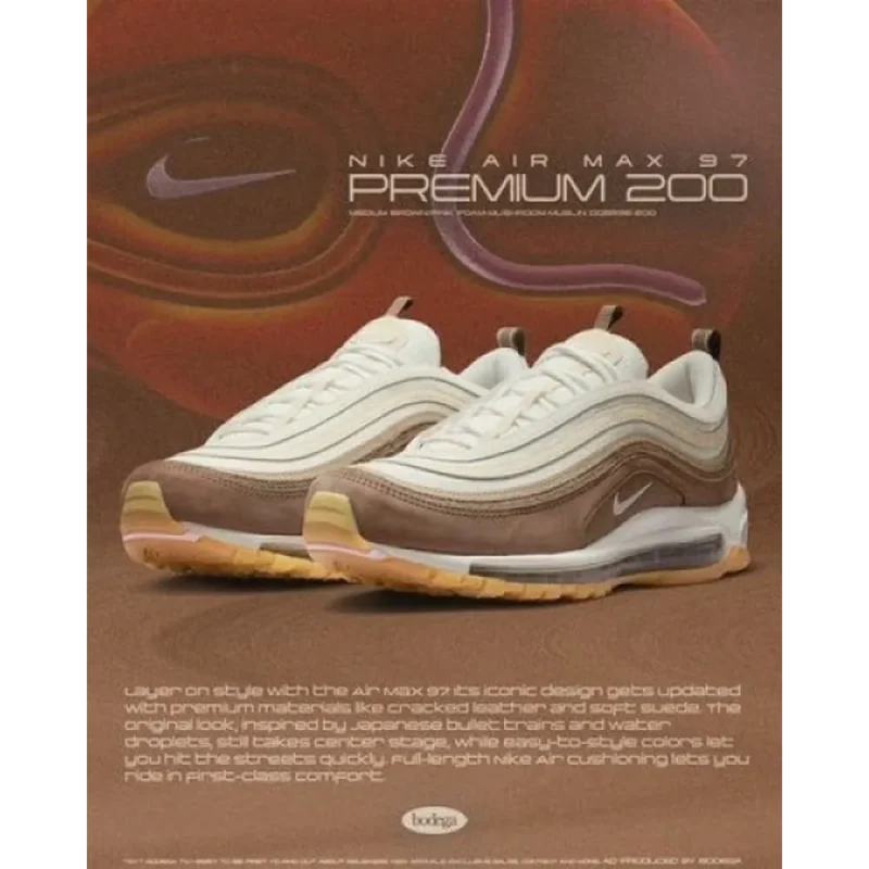 Superb Nike Air Max 97 Premium Muslin Pink Foam Shoes for Men (SL4482)