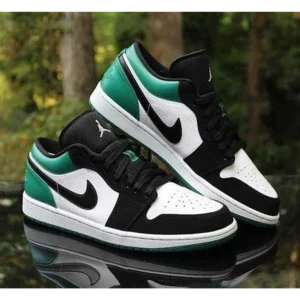 Imported Nike Air Jordan 1 Low Black Mystic Green Shoes for Men (AME271)