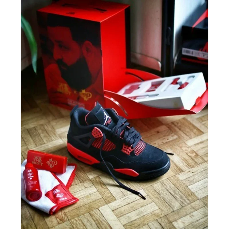 Imported Air Jordan 4 Red Thunder Shoes for Men (HOF70)