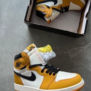 Nike Air Jordan 1 White & Yellow Men's Shoes