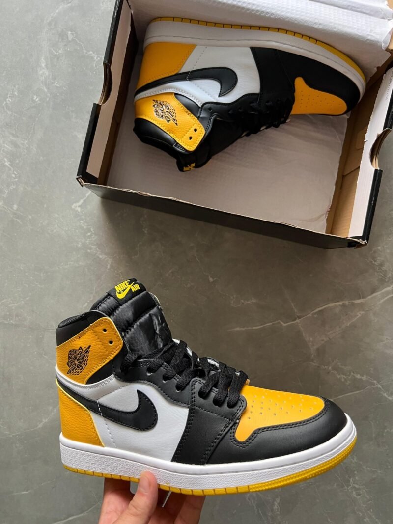 Nike Air Jordan 1 Black & Yellow Men's Shoes