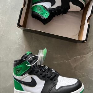 Nike Air Jordan 1 Black & Green Men's Shoes