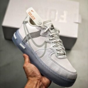 Superb Nike Airforce 1 React Ice White Shoes for Men (SL4511)