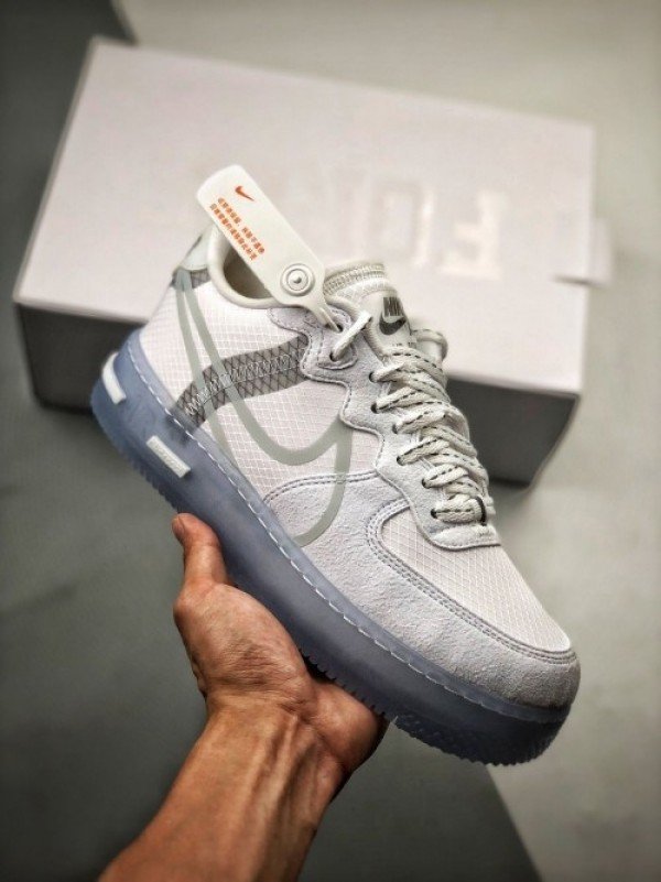 faa614573a13b4208e401a5abcc8972d.jpeg Superb Nike Airforce 1 React Ice White Shoes for Men (SL4511)