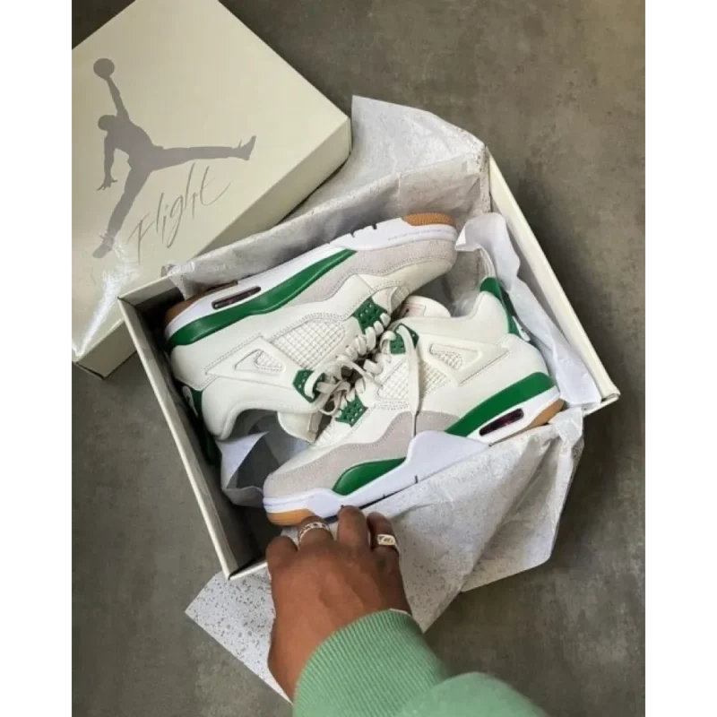 Imported Air Jordan Retro 4 Pine Green Shoes For Men (SOS2801)