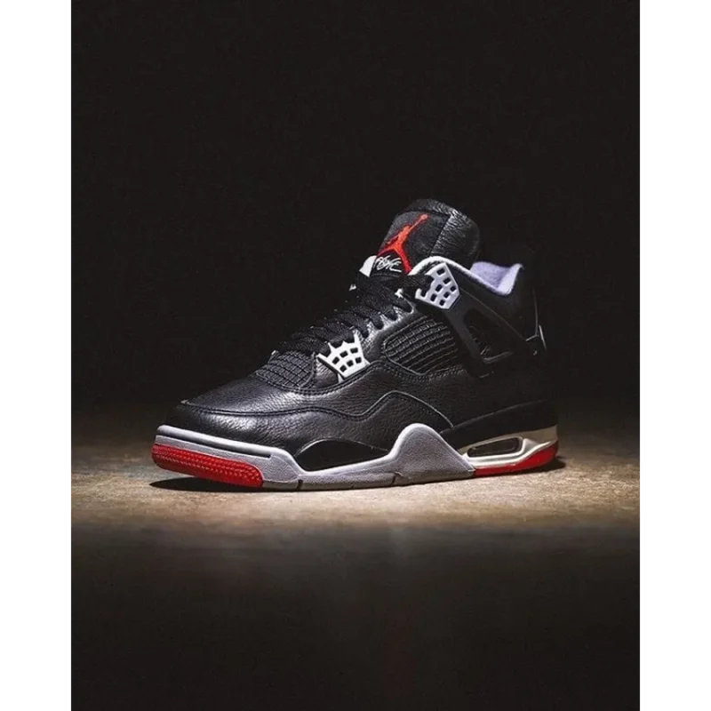 Trendy Nike Air Jordan Retro 4 Bred Shoes For Men (SW6571)