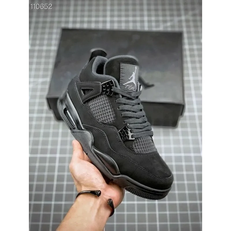Stylish Nike Jordan Retro 4 Black Cat Shoes For Men (SW5769)