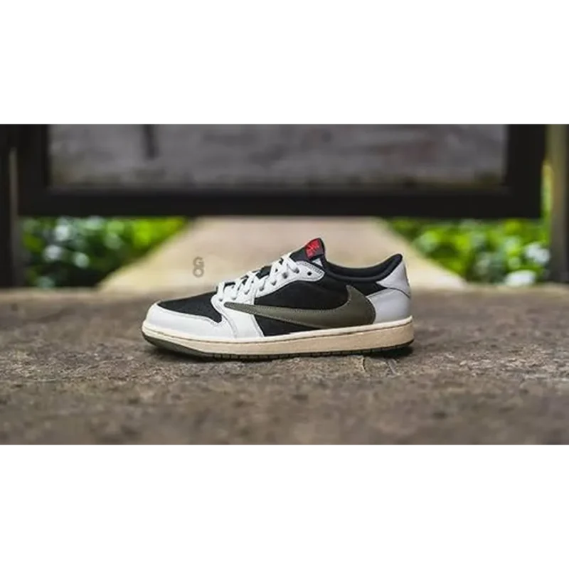 Premium Nike Air Jordan Retro 1 X Travis Scott Olive Green Shoes For Men (HOF844)