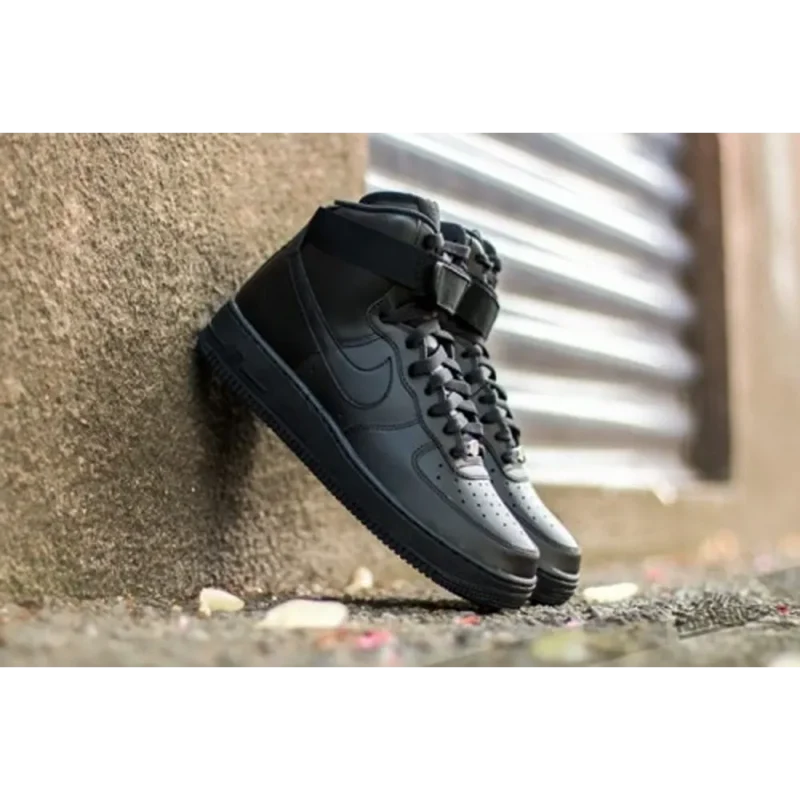 Trendy Nike Air Force 1 Mid Black Shoes For Men (SHUB529)