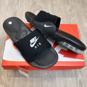 Trendy Nike Air Max Camden Black White Slides For Men (BH986)