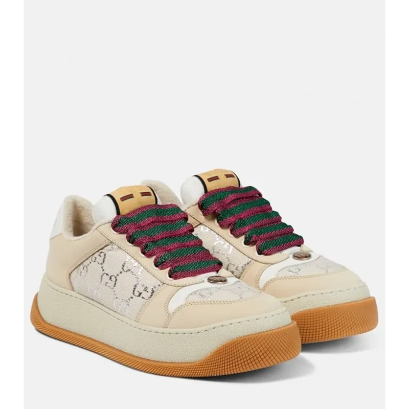 Classy Gucci Screener Gg Leather Shoes For Men (SHH07807)