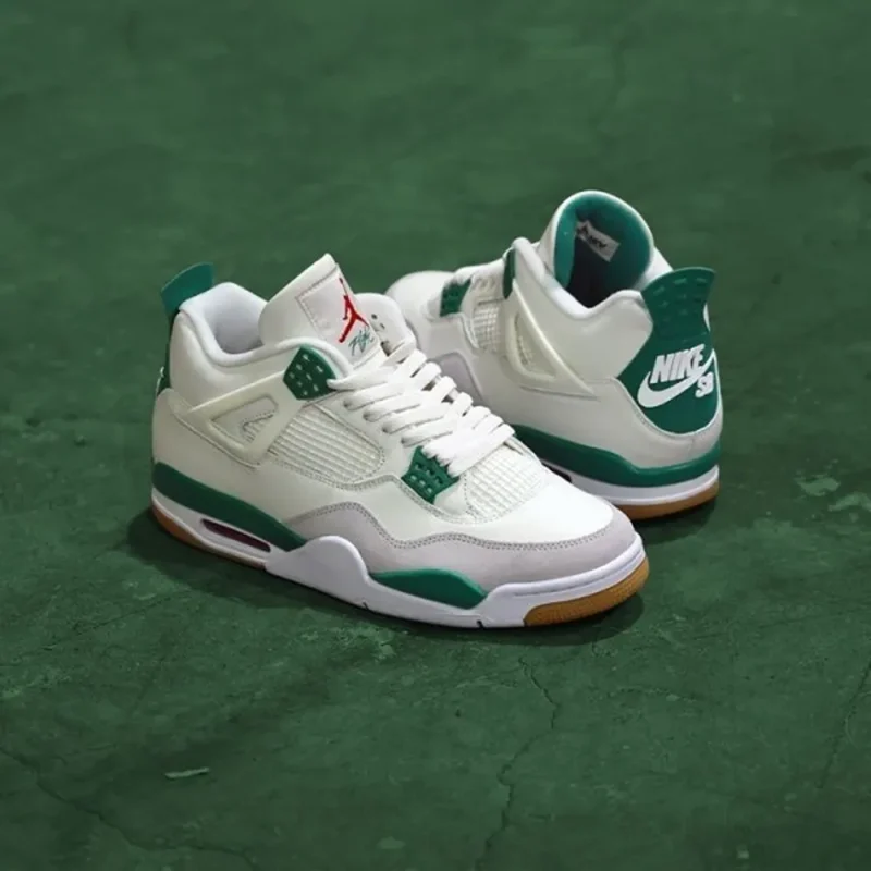 Stylish Nike Air Jordan Retro 4 Pine Green Shoes For Men (SW5780)