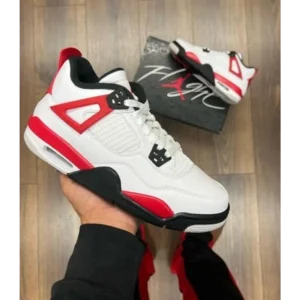 Stylish Nike Air Jordan 4 Red Cement Shoes For Men (SW5783)