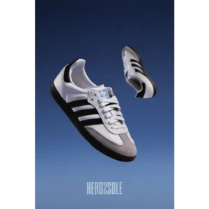 Premium Adidas Samba White Black Shoes For Men (HOF852)