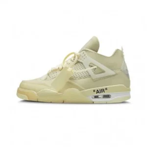 Stylish Air Jordan Retro 4 Off White Sail Shoes For Men (HOF976)