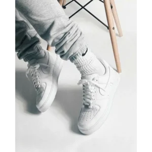 Premium Nike Air Force 1 White Pure Leather Shoes For Men (GF1252)